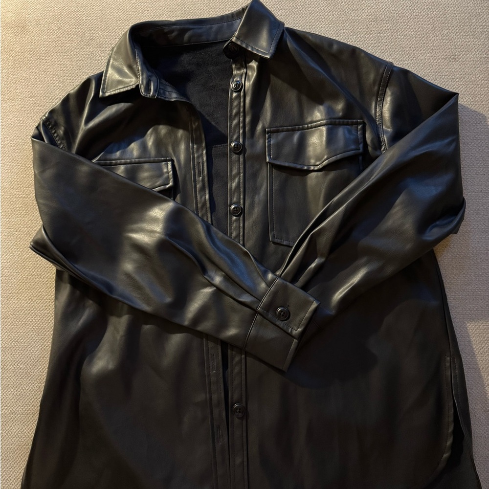 Black Faux Leather Jacket